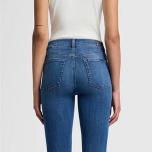 7 for all Mankind Skinny Blue Women's Jeans Frayed Hem Sz 27